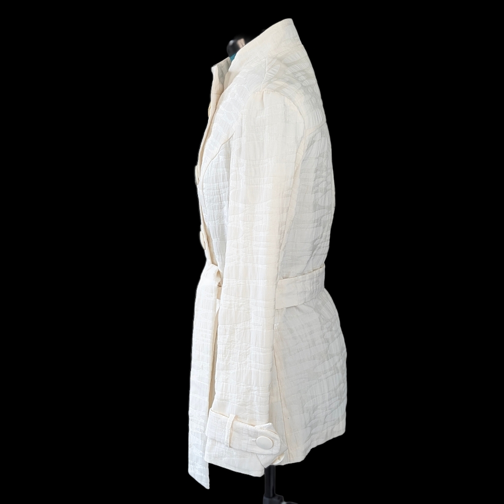 mac & jac Off-White Double-Breasted Trench Coat - Picture 2 of 8